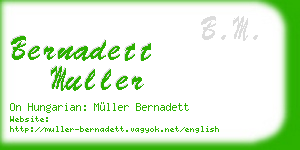 bernadett muller business card