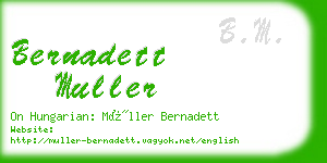 bernadett muller business card